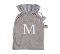 Nordic Ice Luxury Grey Velvet Sack Assorted Letters