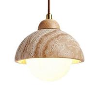 Nordic Industrial Flush Mount Ceiling Light - Adjustable Marble Glass Pendant Lamp for Living Room, Restaurant, Bar, Modern Home Decor, Stylish Lighting Fixture