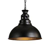 Nordic Industrial Style Chaner, Creative Hat-Shaped Iron Pendant Light, E27 Base Single-Head Hanging Lamp, Restaurant Bar Farmhouse Decoration Lighting Fixtures