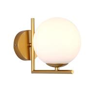 Nordic Industrial Style Wall Light, E27 Light Source Wrought Iron Glass Wall Lamp, Flush Mount Minimalist Wall Sconce, Restaurant Bedroom Kitchen Island Wall Mounted Light Fixtures