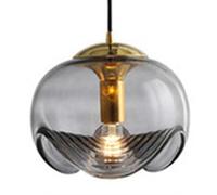 Nordic Industry Style E27 Base Single Head Pendant Light, Personalized Glass Hanging Lamp Shade, Bedroom Dining Room Bar Decoration Light Fixtures