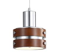 Nordic Industry Style, Personalized Metal Wood Pendant Lamp, E27 Light Source Single Head Hanging Light, Bedroom Dining Room Hallway Decoration Light Fixtures