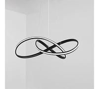 Nordic LED Chaner - Dimmable Chic Circular Pendant Lighting Ceiling Lamp, Contemporary Geometric Hanging Light Fixtures for Living Dining Room Bedroom Kitchen