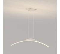 Nordic LED Pendant Light Office Long Strip Hanging Fixture,Modern Arched Line Chandelier,Kitchen Island Dining Room Fixtures,