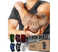 Nordic Lifting Elbow Compression Sleeves for Men & Women - Support for Pain Relief, Tendonitis, Golfer's & Tennis Elbow - Weightlifting Brace for Workout, Arm & Joint Recovery