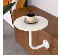 Nordic Light Luxury Terrazzo Coffee Table Modern Round Sofa Side Table for Milk Tea Shop Small Space Living Creative Design for Cafes and Homes