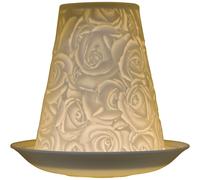 Nordic Lights Allover Rose Porcelain Tealight Holder Cone & Tray