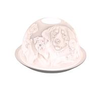 Nordic Lights Candle Shade - Dogs, 21 cm x 6 cm, White
