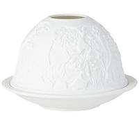 Nordic Lights Candle Shade, Porcelain, White Patterned, One Size