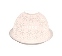 Nordic Lights Candle Shade - Sister Floral, White, 28 cm x 6 cm