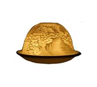 Nordic Lights Snowman River Candle Shade and Plate