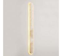 Nordic Linear LED Bathroom Sconce Long Strip Wall Lamp Warehouse Minimalism Modern Marble Wall Lamp Natural Stone Indoor Wall Lighting for Living Room Bedroom Hallway Porch Entrance