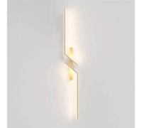 Nordic Linear LED Wall Sconce - Modern Geometric Hardwired Lighting Fixture, Long Strip Design for Living Room, Bedroom, Hallway, and Corridor - Stylish Wall Lights