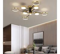 Nordic Living Room Chandelier Dining Room Ceiling lamp Simple Atmosphere Creative Bedroom lamp Gold-8 Lights