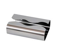 Nordic Luxurious Stainless Steel Curved Tissue Box Holder Glasses Finish Modern Homes Office Decors Tissue Organizers Stainless Steel Curved Box