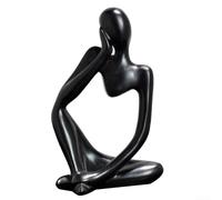 Nordic Luxury Decorative Resin Figurine Unique Art Piece for Enhancing Your Home's Interior Design (Black A)