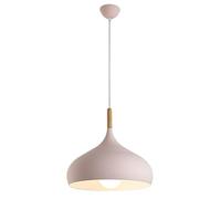 Nordic Macaron Color Pendant Lamp Colourful Design Pendant Light Shades Home Kitchen Hanging Led Lights Wooden Top Ceiling Light for Chaners Table Desk Lamp,40cm (30cmc)