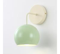 Nordic Macaron Wall Sconce Modern Cream Wall Lamp Hardwired Paint Iron Wall Light Contemporary Art Deco Lighting Fixture E27 Creative Indoor Wall Sconces for Bedroom Living Room Loft