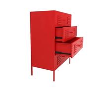 Nordic Metal Filing Cabinet - 4-Drawer Office Storage Solution, Stylish Light Luxury Design for Living Room & Office, Black, Versatile File, One Size