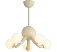 Nordic Minimalism Farmhouse Decoration French Cream Master Bedroom Glass Chandelier Children's Room Lamp Modern Simple Global Glass Light Protection Restaurant Ceiling Hanging Lamp