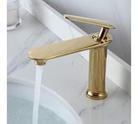 Nordic Minimalist Black Basin hot and Cold Water Faucet Full Copper washbasin Bathroom Cabinet wash Basin Toilet undercounter Basin, Gold