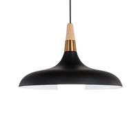 Nordic Minimalist Hanging Lamp Color Macaron Metal Lampshade Restaurant Decorative Fixture, E27 Base Wood Pendant Lantern, for Kitchen Island, Dining Table, Cafe