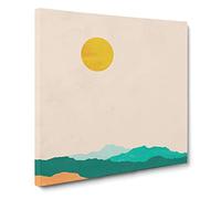 Nordic Minimalist Landscape No.1 Canvas Print | Gallery Wrapped 30mm Frame Wall Art | 14x14 inches | Ready to Hang | Minimalist Landscape Picture | Living Room Bedroom Lounge Office