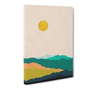 Nordic Minimalist Landscape No.1 Canvas Print | Gallery Wrapped 30mm Frame Wall Art | 24x16 inches | Ready to Hang | Minimalist Landscape Picture | Living Room Bedroom Lounge Office