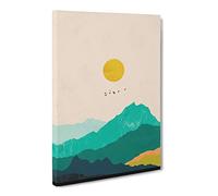 Nordic Minimalist Landscape No.2 Canvas Print | Gallery Wrapped 30mm Frame Wall Art | 20x14 inches | Ready to Hang | Minimalist Landscape Picture | Living Room Bedroom Lounge Office