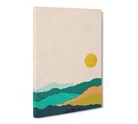 Nordic Minimalist Landscape No.3 Canvas Print | Gallery Wrapped 30mm Frame Wall Art | 20x14 inches | Ready to Hang | Minimalist Landscape Picture | Living Room Bedroom Lounge Office