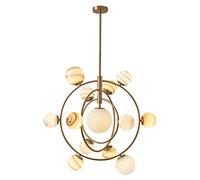 Nordic Minimalist Planet Creative Chandelier for Children's Bedroom, Light Luxury Lighting Living Dining Room