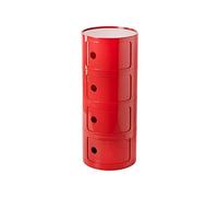 Nordic Modern Bedside Cabinet with Drawers & Sliding Door - Sleek Round Nightstand Storage Unit for Bedroom 2/3/4 Tier Plastic Chest Stylish Furniture for Home Decor