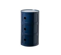Nordic Modern Bedside Cabinet with Drawers & Sliding Door - Stylish 2/3/4 Tier Plastic Nightstand Storage Unit for Bedroom Round Night Table Space-Saving Chest
