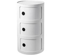 Nordic Modern Bedside Cabinet with Drawers & Sliding Door - Stylish Round Nightstand Storage Unit for Bedroom 2/3/4 Tier Plastic Chest