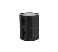 Nordic Modern Bedside Cabinet with Drawers & Sliding Door - Stylish Round Nightstand Table 2/3/4 Tier Plastic Storage Unit for Bedroom Chic nizer Chest
