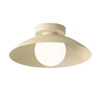Nordic Modern Ceiling Lighting, Hallway Lights with Glass Shade Cream Finish Ceiling Light, Round Metal Ceiling Lamp Colorful Ceiling Light Fixtures for Entrance Stair Aisle/White