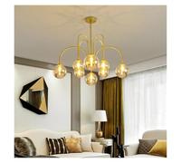 Nordic Modern Creative Glass Ball LED Chandelier Living Room Restaurant Bedroom Lamp Indoor Lighting Decor Light Fixture