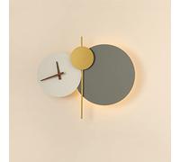 Nordic Modern Designer Led Wall Lamp Clock Creative Wall Light for Living Room Hallway Sconce Indoor Decor Lighting Fixtures (Color : A) (B)