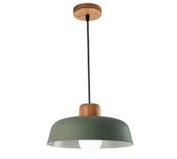 Nordic Modern E27 Pendant Lamp, Daily Household Ceiling Hanging, The Restaurant is Simple and Personalized Light, Creative Bar Wooden Metal Shade, for Bedroom