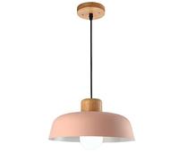Nordic Modern E27 Pendant Lamp, Daily Household Ceiling Hanging, The Restaurant is Simple and Personalized Light, Creative Bar Wooden Metal Shade, for Bedroom