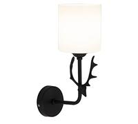 Nordic Modern Glass Wall Light Antler Wall Sconce Lighting Fixtures Minimalist Design Wall Lights Creative Aisle Wall Lamp for Living Room Bedroom Hallway (Black)