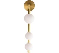 Nordic Modern Indoor Wall Lights, 3-Light Mid-Century Modern Glass Lamp with G9 Light Source, Decorative Wall Sconces for Bedroom, Bedside, Living Room, Study, Hair Salon Mirror, Background