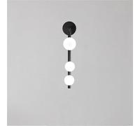 Nordic Modern Indoor Wall Lights, 3-Light Mid-Century Modern Glass Lamp with G9 Light Source, Decorative Wall Sconces for Bedroom, Bedside, Living Room, Study, Hair Salon Mirror, Background