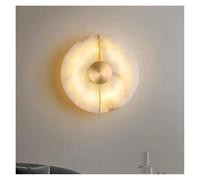 Nordic Modern Marble Wall Lamp - d Copper LED Sconce for Living Room, Bedroom, Indoor Home Decor, Round Design, Elegant Lighting Fixture