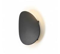Nordic Modern Minimalist Curved Wall Sconce: White Plaster - Look Indirect Up - Down LED Wall Light for Bedroom, Living Room, Hallway, Entryway Ambiance