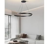 Nordic Modern Minimalist SemiCu nt LightBlack 80cm & Natural WhiteChic Dining Room & BedroomforDecor