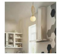 Nordic Modern Pendant Lights Colorful Iron Hanging Lamp for Bedroom Dining Room Kitchen Fixtures Led Glass Ball Hanglamp(B Yellow)