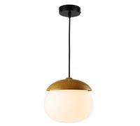 Nordic Modern Single Head Pendant Light, Wood Grain Personality Hanging Lamp, Adjustable Hanging Wire Chaner Suitable for Restaurant Cafe Bedroom Balcony