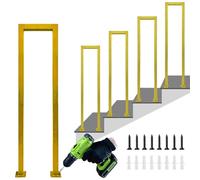 Nordic Modern U-Shaped Stair il Side-Mounted Wrought Iron Indoor/Outdoor Railing for Villa & Corridor Anti-Slip Decorative Guardrail 85cm Height