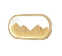 Nordic Modern Wall Lamp Creative Geometric Wall Lighting Indoor LED Wall Lighting Fixture Wood Grain Metal Wall Sconce Bedroom Hallway Wall Lamps for Bedside(Square) (Rectangular)